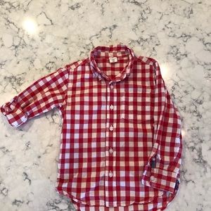 GAP boys check button down